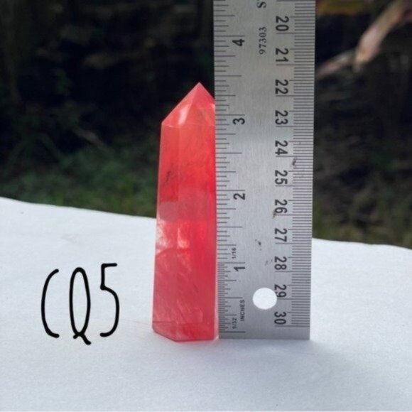 Cherry Smelted Quartz Single Terminated Tower - Picture 2 of 2